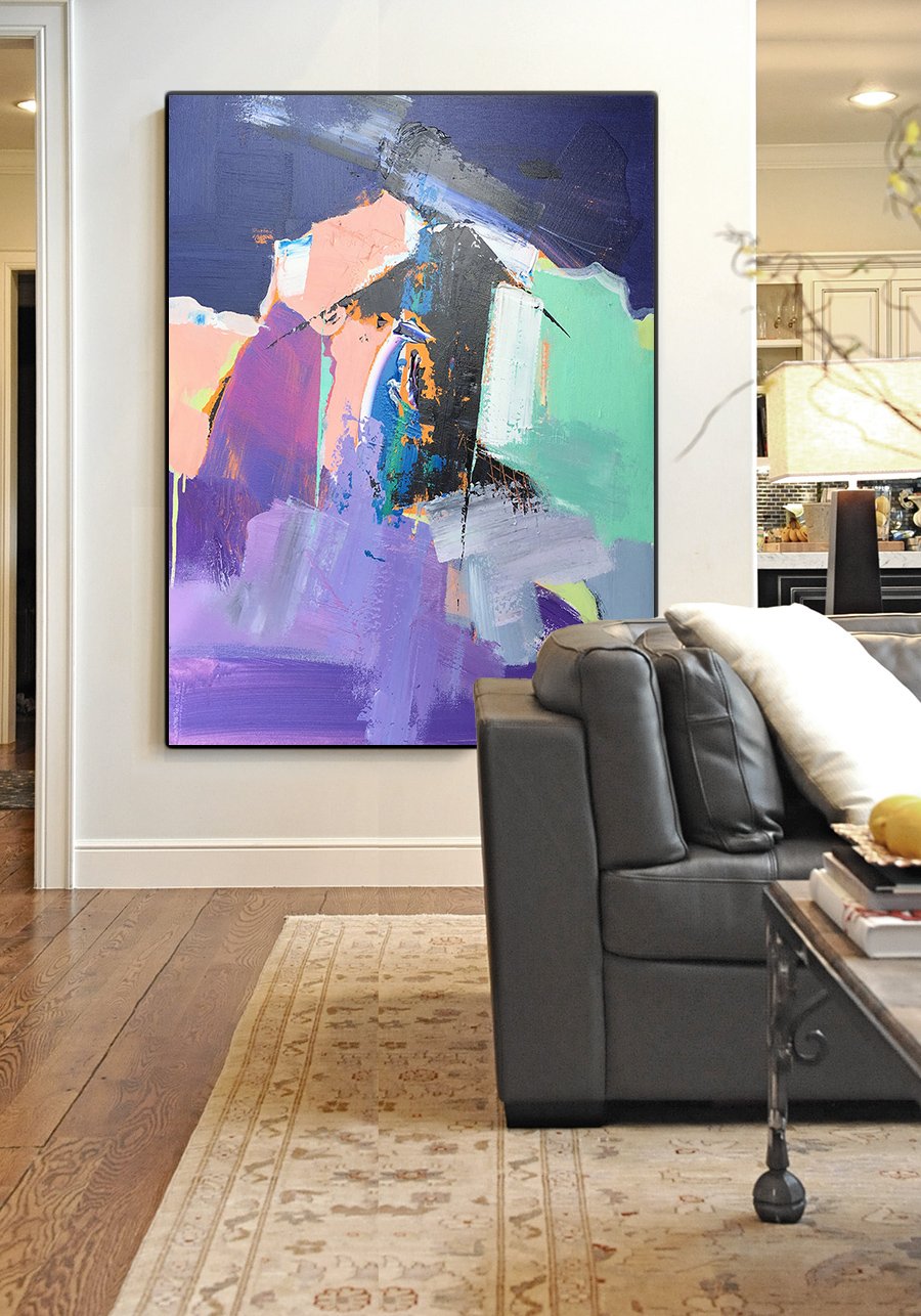 Palette Knife Contemporary Art #L33B - Click Image to Close